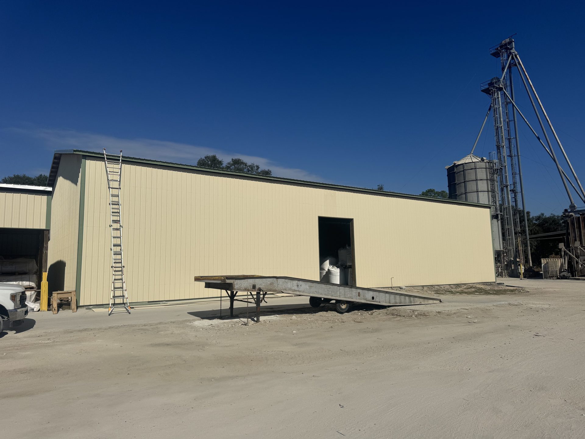Custom pole barn structure completed on rural Florida property